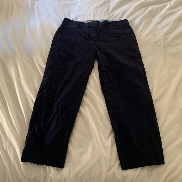 Talbots Curvy Fit Size 12 Dark Navy Blue Straight Leg Women’s Trousers (268) - Picture 2 of 8